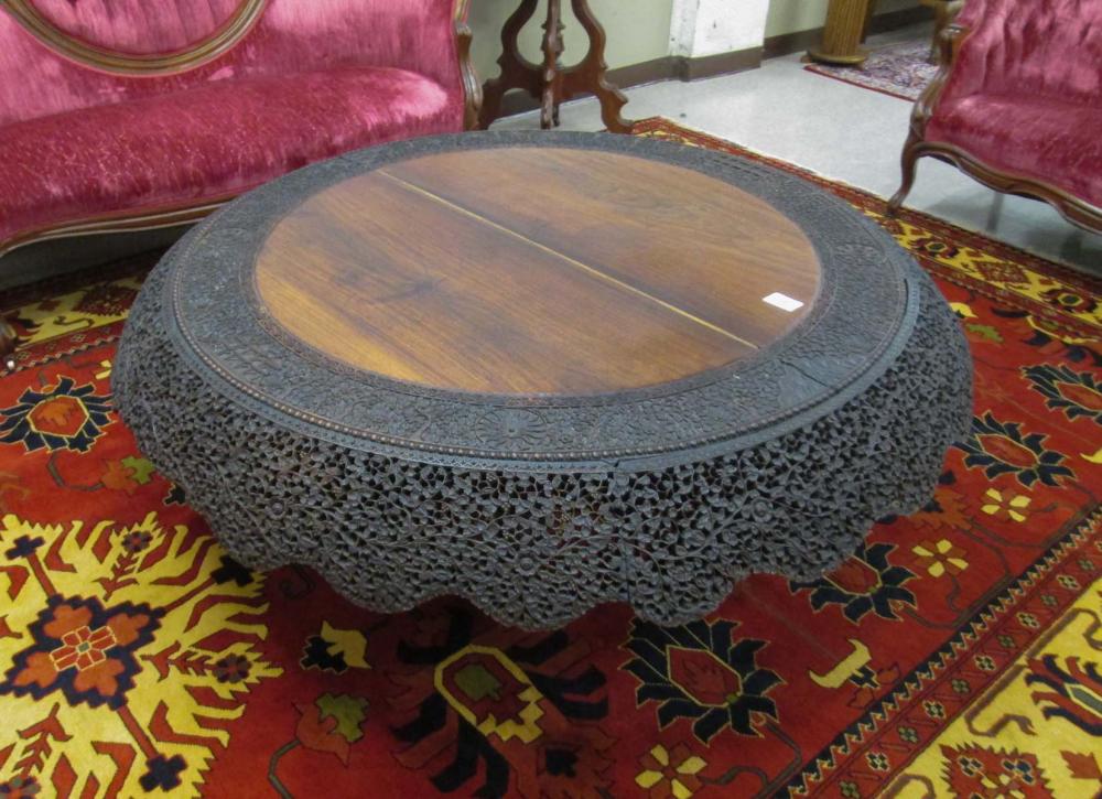 ANGLO-INDIAN CARVED PADAUK WOOD