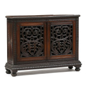 ANGLO INDIAN CARVED ROSEWOOD C