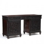 ANGLO-INDIAN CARVED ROSEWOOD S