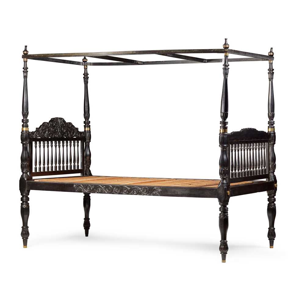 ANGLO-INDIAN EBONY AND BRASS