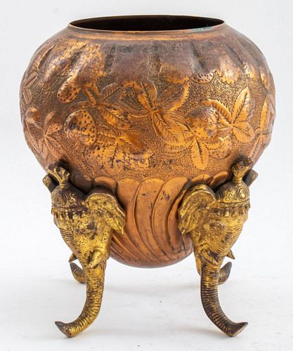 ANGLO-INDIAN ELEPHANT MOUNTED