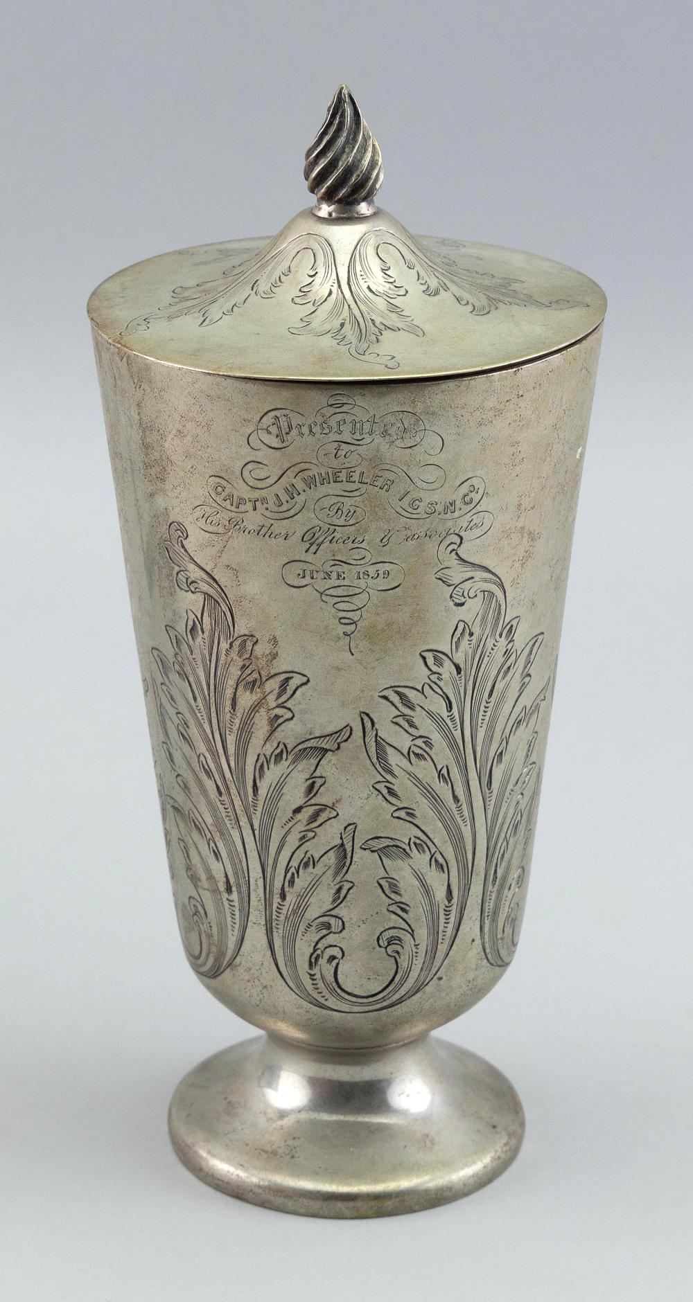 ANGLO-INDIAN ENGRAVED SILVER