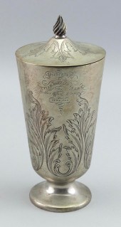 ANGLO-INDIAN ENGRAVED SILVER C