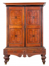 ANGLO INDIAN FRUITWOOD CUPBOAR