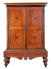 ANGLO INDIAN FRUITWOOD CUPBOAR