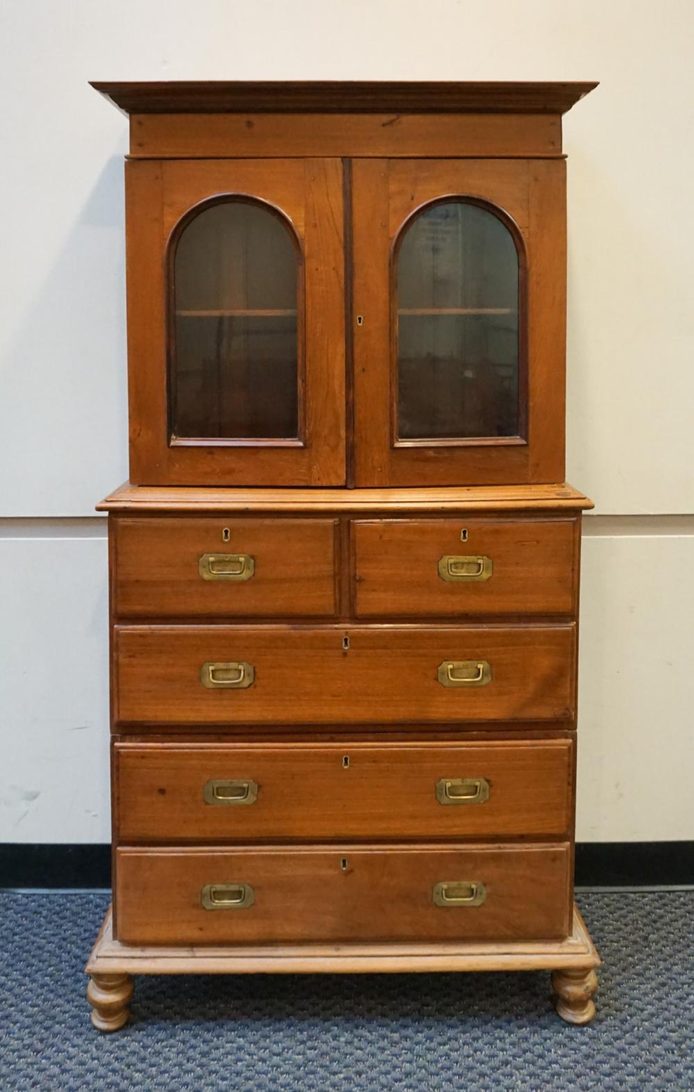 ANGLO-INDIAN HARDWOOD DOUBLE-DOOR