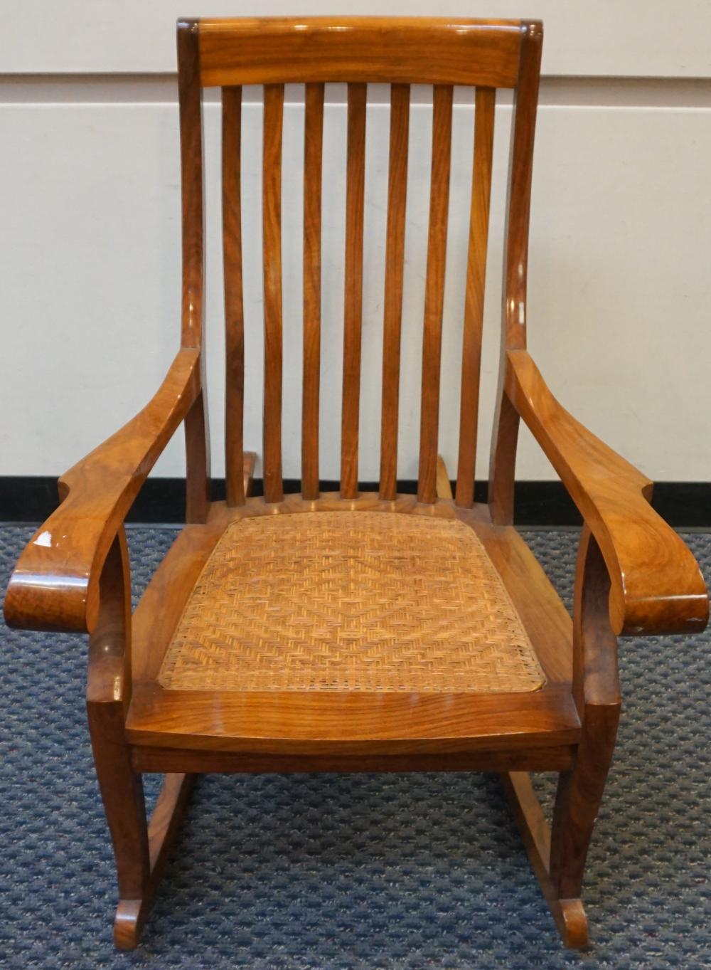ANGLO-INDIAN HARDWOOD WOVEN SEAT