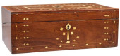 ANGLO-INDIAN INLAID MAHOGANY T