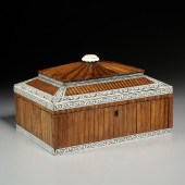 ANGLO-INDIAN INLAID SANDALWOOD