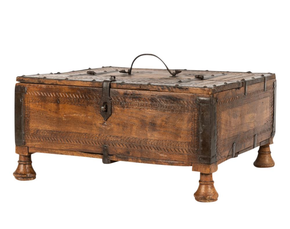ANGLO-INDIAN IRON-MOUNTED WOOD
