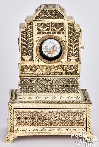 ANGLO-INDIAN IVORY WATCH SAFE, 18TH