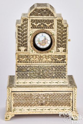 ANGLO-INDIAN IVORY WATCH SAFE,