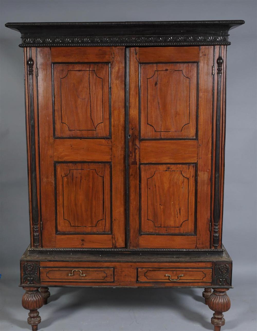 ANGLO-INDIAN PARCEL-EBONIZED TEAK