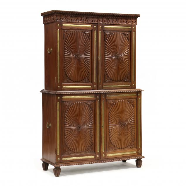 ANGLO-INDIAN ROSEWOOD AND BRASS