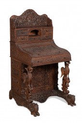 ANGLO-INDIAN ROSEWOOD DAVENPOR