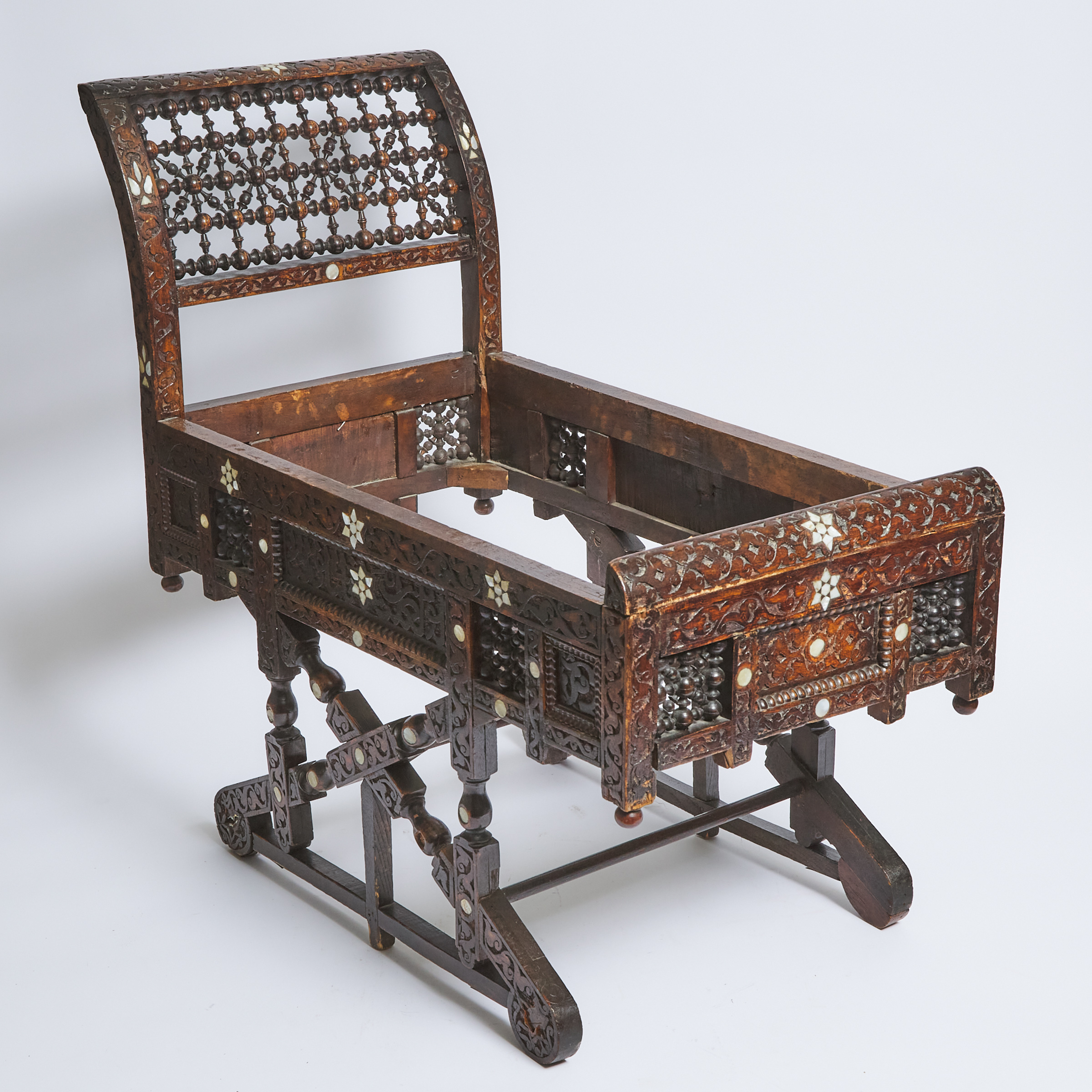 Anglo-Indian Rosewood Day Crib,