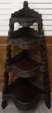 ANGLO-INDIAN ROSEWOOD ETAGERE,