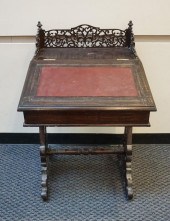 ANGLO-INDIAN ROSEWOOD LEATHER