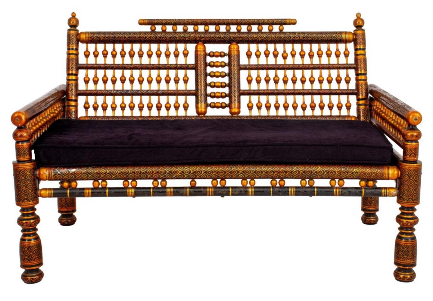 ANGLO-INDIAN SANKHEDA BLACK LACQUER