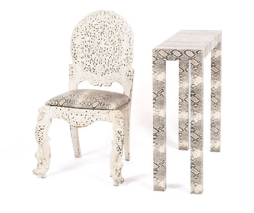 ANGLO-INDIAN SIDE CHAIR AND
