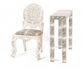 ANGLO-INDIAN SIDE CHAIR AND TA