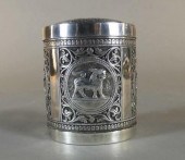 ANGLO-INDIAN SILVER TEA CANIST