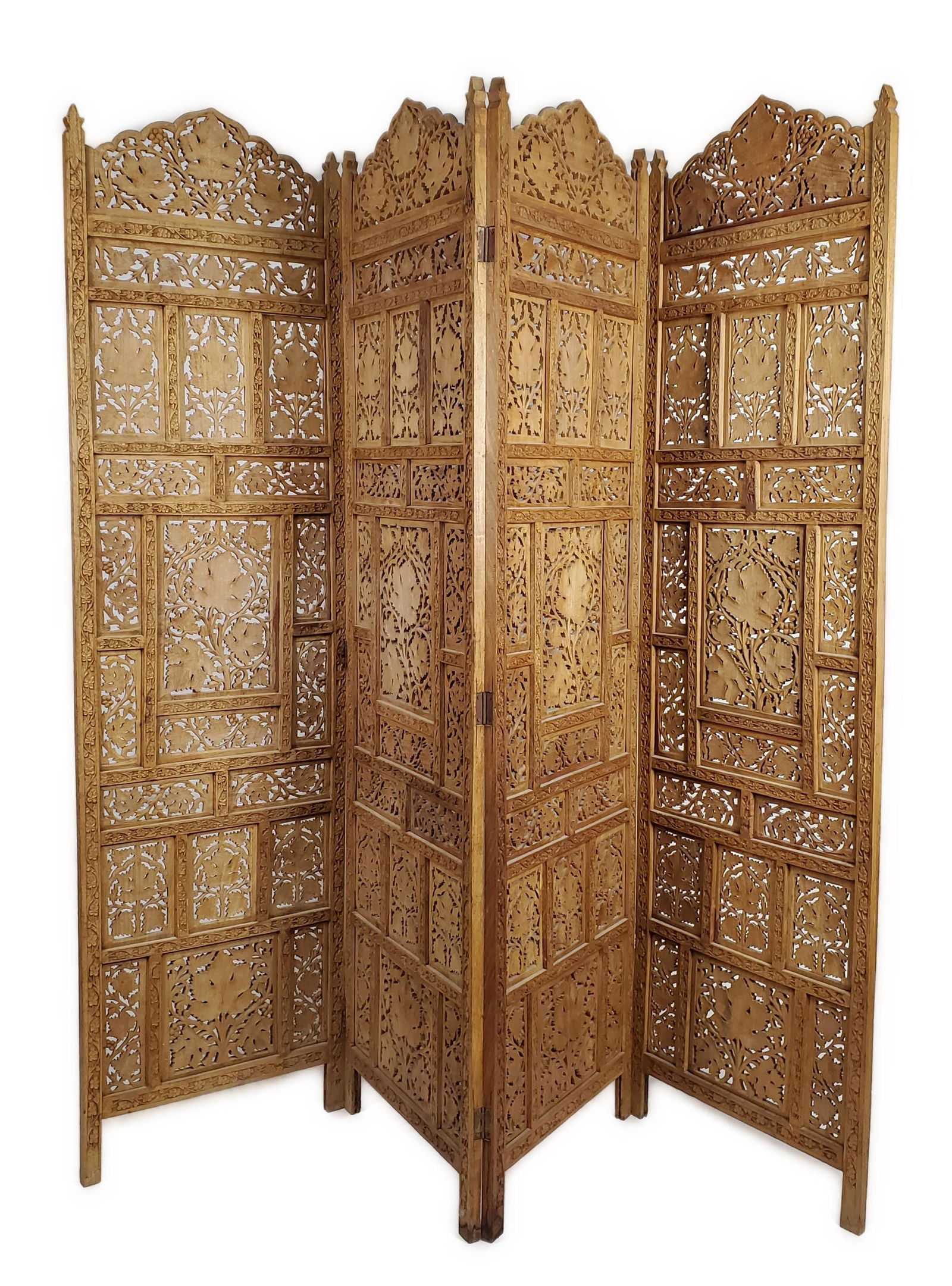 ANGLO-INDIAN STYLE WOOD CARVED