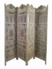 ANGLO-INDIAN STYLE WOOD CARVED