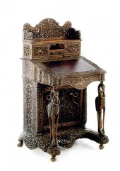 Anglo-Indian teak Davenport de