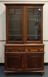 ANGLO-INDIAN TEAK TWO-PART CHI
