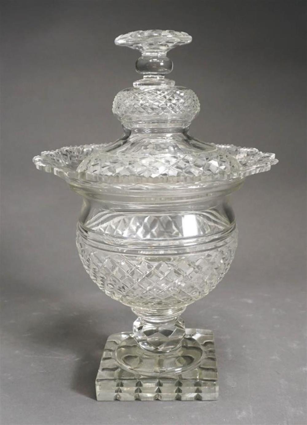 ANGLO-IRISH CUT CRYSTAL COVERED
