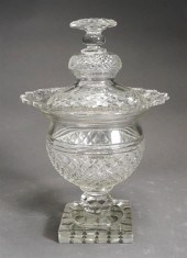 ANGLO-IRISH CUT CRYSTAL COVERE