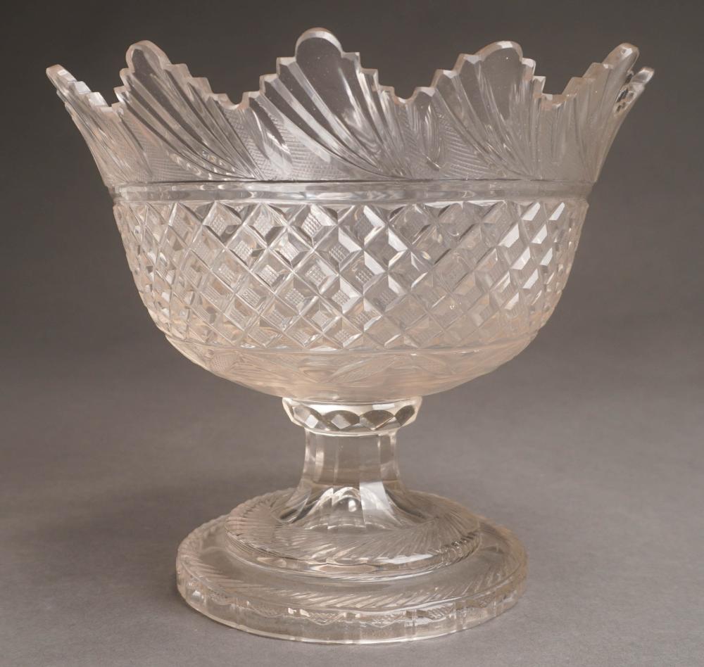 ANGLO-IRISH CUT CRYSTAL PEDESTAL