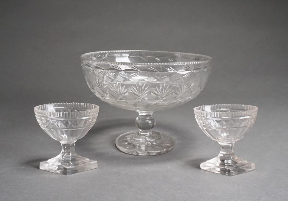 ANGLO-IRISH CUT CRYSTAL PEDESTAL