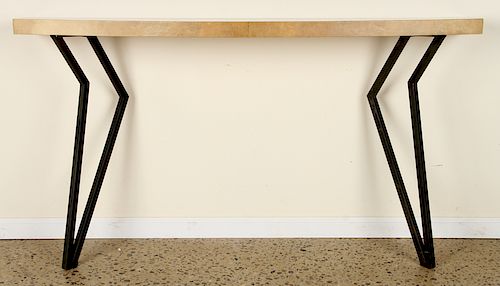 ANGULAR PARCHMENT IRON CONSOLE