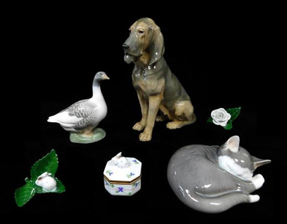 ANIMAL THEMED PORCELAIN, SIX