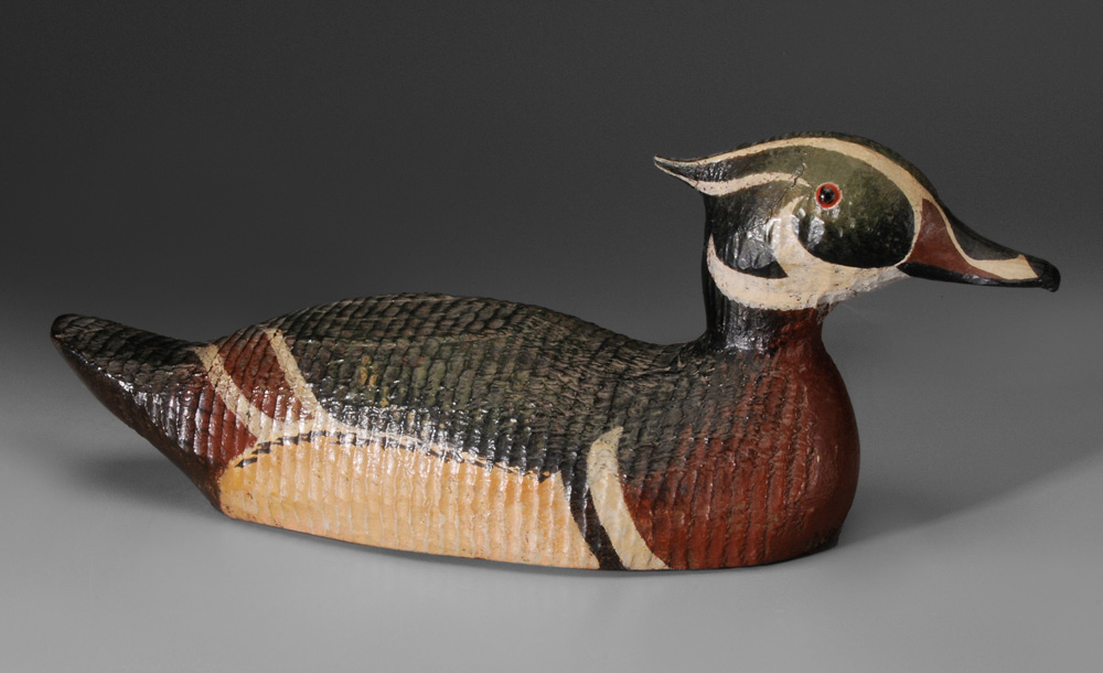 Animal Trap Wood Duck Drake Decoy