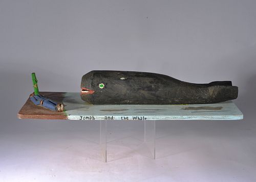 ANIS WOODARD FOLK ARTwhale, made