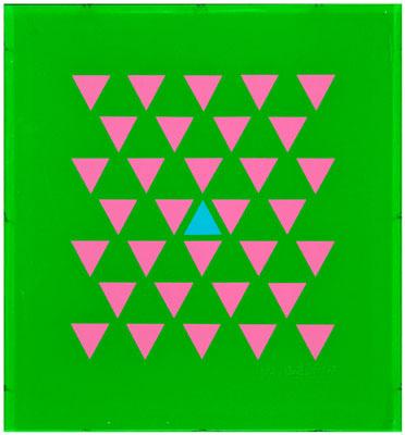 Anita Lewis painting, op art