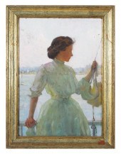 ANNA LEE STACEY, PORTRAIT, O/B