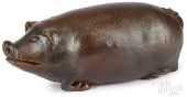 ANNA POTTERY STONEWARE PIG FLA