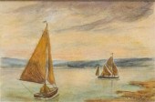 ANNE ALLEN, SAILBOATS ON LAKE,