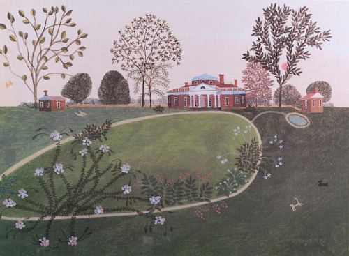 ANNE BELL ROBB MONTICELLO FRAMED