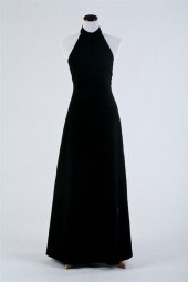 ANNE KLEIN BLACK WOOL HALTER G