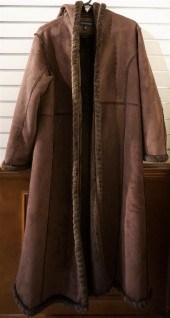 ANNE KLEIN SUEDE HOODED JACKET
