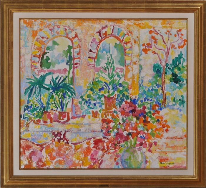 ANNE PENCHASOFF: GARDEN VIEW Oil on
