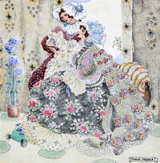 Annie French (1872-1965) ink and