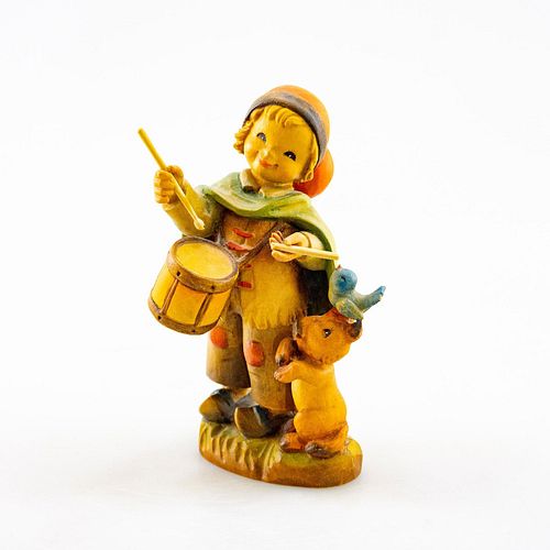 ANRI WOOD CARVED FIGURINE DRUMMER