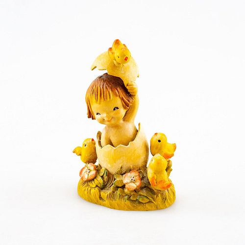 ANRI WOOD CARVING FIGURINE HATCHING
