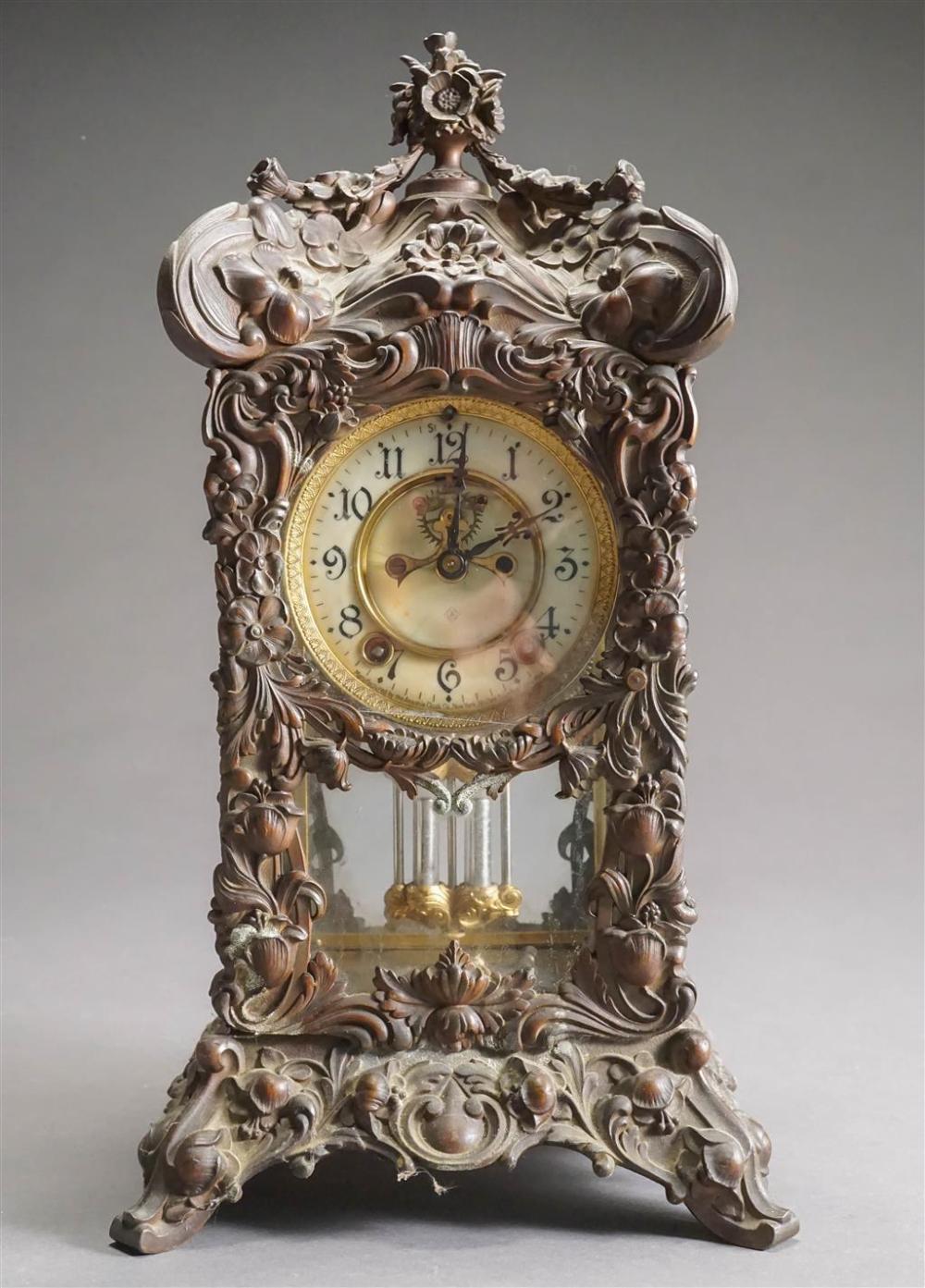 ANSONIA ART NOUVEAU STYLE PATINATED